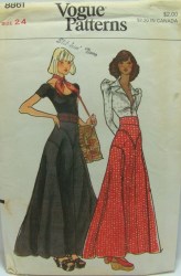 8861 VOGUE WOODSTOCK FIT FLARE LONG SHAPE YOKE SKIRT PATTERN  25" WAIST adjusted